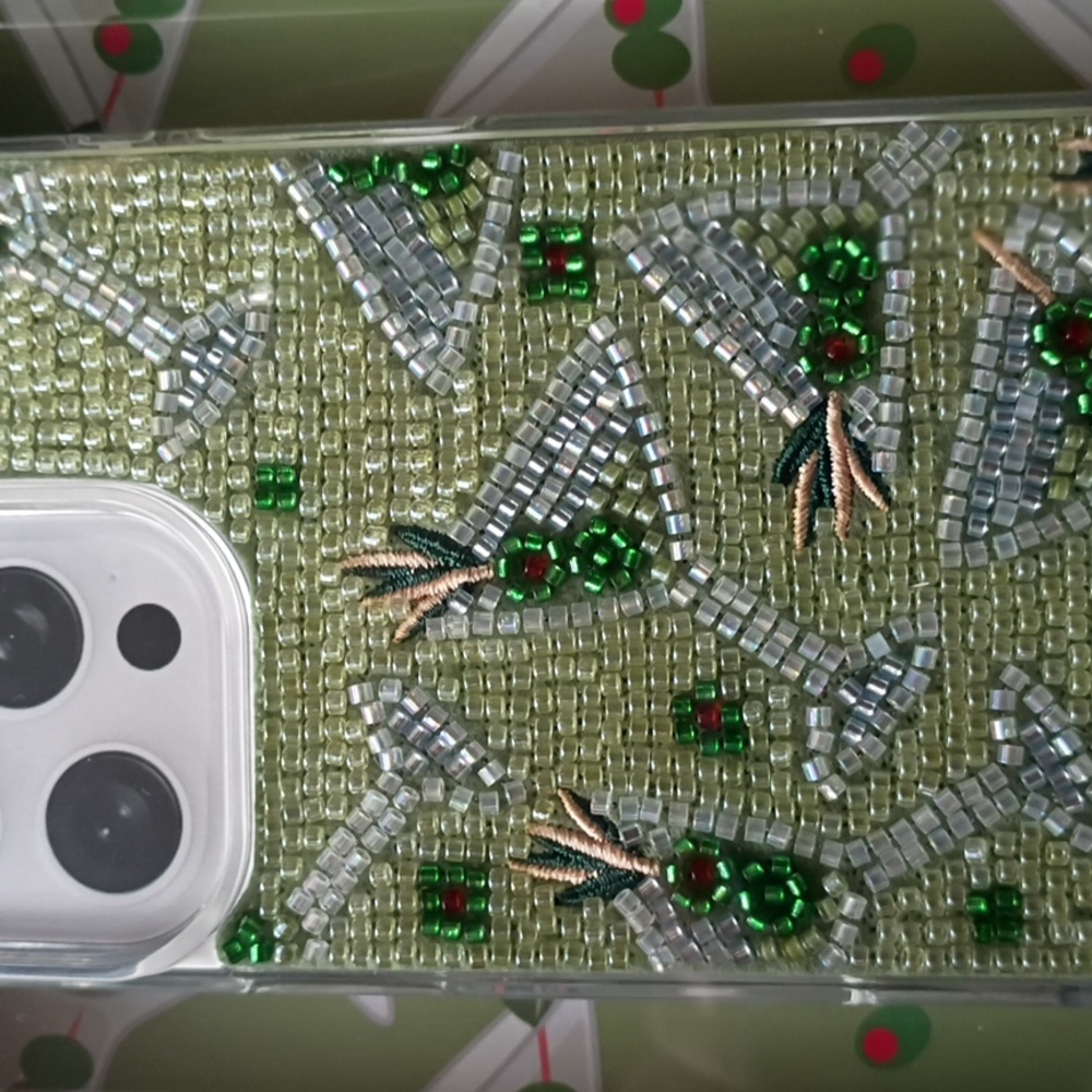MVMT Martini Beaded iPhone 16 Pro Max Case - Green and Silver NIB NWT - Picture 2 of 5